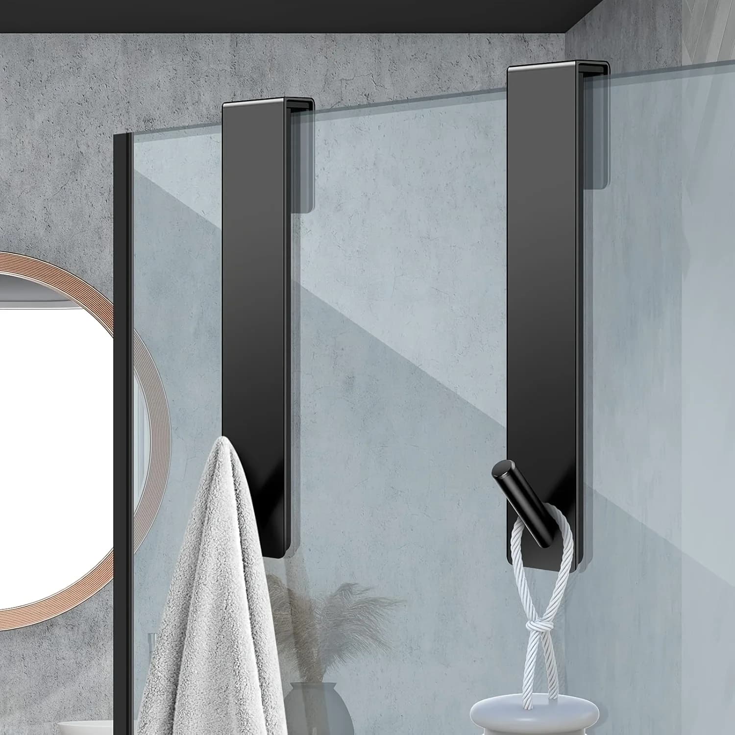 Shower Glass Door Hooks — Stainless Steel, 6-Pack - Image 5