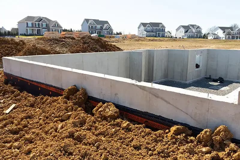 Waterproofing membrane installation for Toronto home