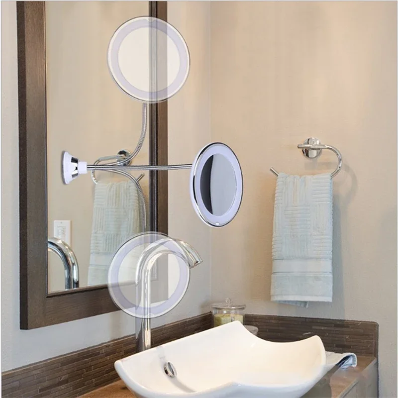 10x Magnifying Mirror — Suction Cup Mount