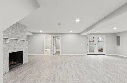 Finished basement living space