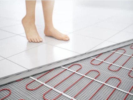 Heated floor installation